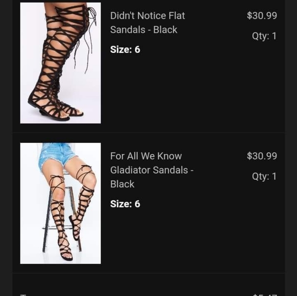 Gladiator sandals. Knee high & below the knee flat sandals - Picture 1 of 3